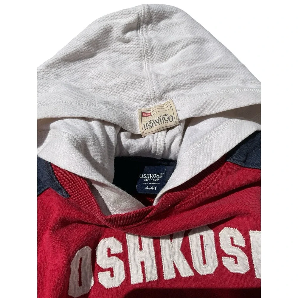 VTG OshKosh B'Gosh Hoodie Red Gray 4|4T